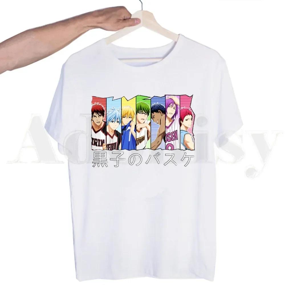 Koszykówka Gorąca Japońska Kuroko No Basket Anime T-shirt dla Mężczyzn Krótki Rękaw Męskie Topy T-shirt dla Mężczyzn Biały T-shirt Damskie Koszulki