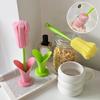 Cup Brush Tulip Shape Ergonomic Handle Cleaning Brush Scratch-Free Sponge Brush Decorative Vase Cleaner