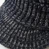 IMedia Dzianinowa Ciemna Zimna Wyszczuplająca Luźna Wyszczuplająca Czapka Dzianinowa Damska Czapka, Szara, Ochrona, Efekt, Stylowa, Jesień/Zima, Rozciągliwa, Dopasowana, Ciepła,