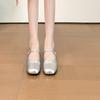 Summer new single shoes women's new soft leather shallow mouth with skirt gentle ballet flat shoes