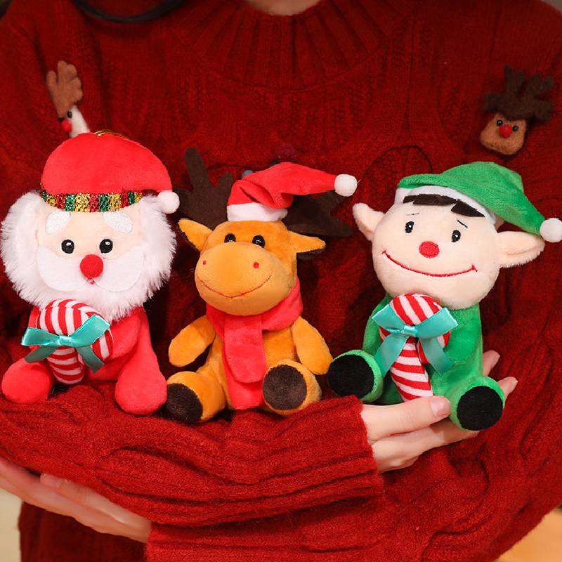 Santa Plush Christmas Toys Elk Dolls Snowman Elf Decoration Christmas Gifts