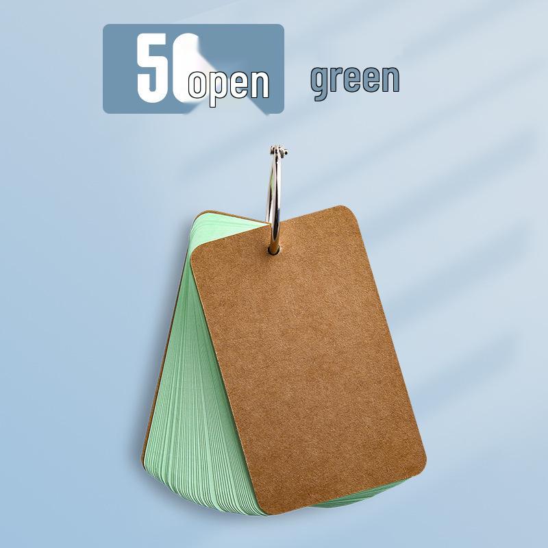 Taschengroße farbige englische Wort-Karteikarten: Ringgebunden und DIY