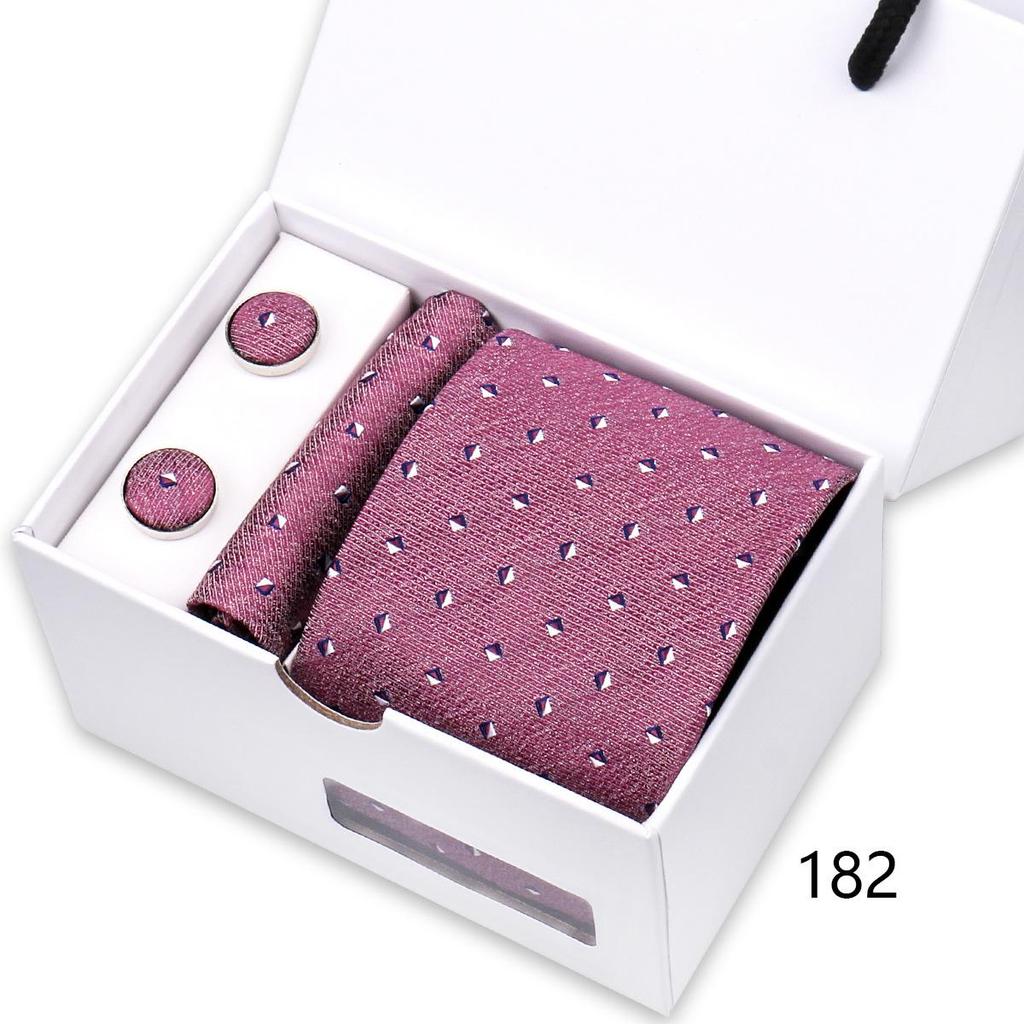 Men's High-End Polyester Tie & Pocket Square Set for Weddings and Formal Wear