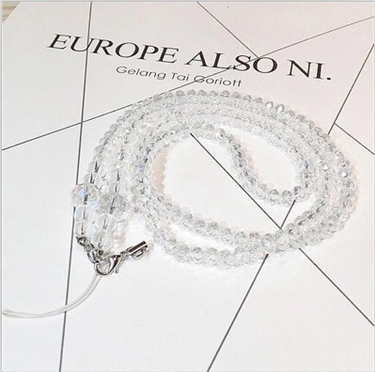 Rhinestone Applicable Shell Lanyard Universal Long Lanyard Crystal Lanyard Mobile Phone Case Neck Lanyard Camera Mobile Phone Chain