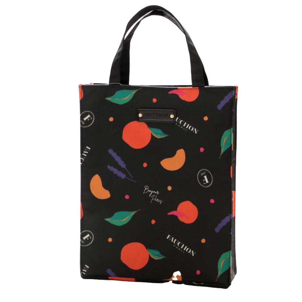 FAUCHON Magazine Tote Bag Bonjour Black Bag [Blooming] (Laminated) Paris. Women's 305556-0002-02