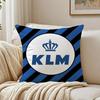 Netherlands Kklm Rroyal Dutch Airlines Cushion Cover Plush Pillow Case With Hidden Zipper Cutecore Room Decor For Home