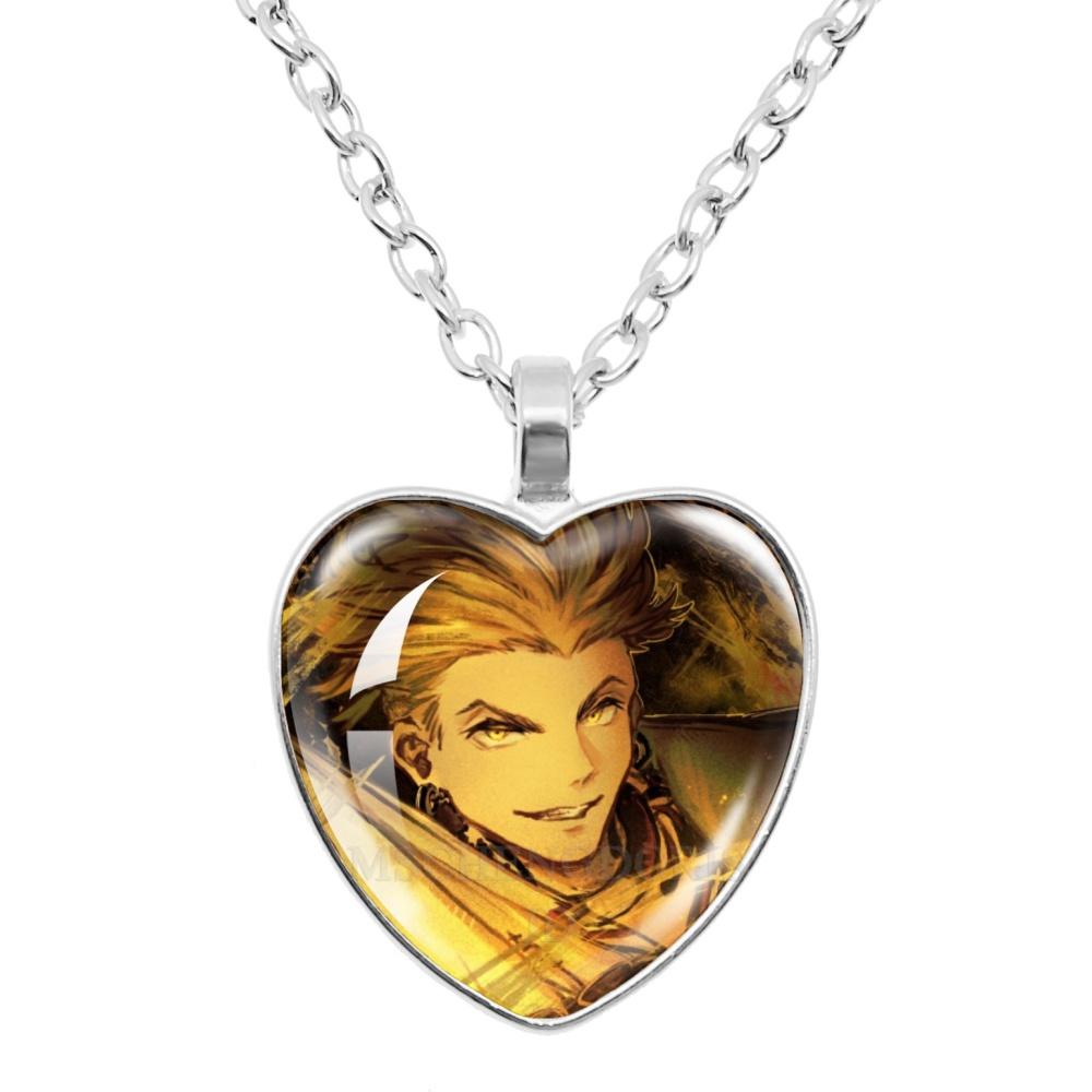 GACHIAKUTA Halskette Glas Herzform Anhänger Halskette Gachiakuta Zeichentrickfigur Halskette Schmuck Dekoration Fans Sammeln Geschenk