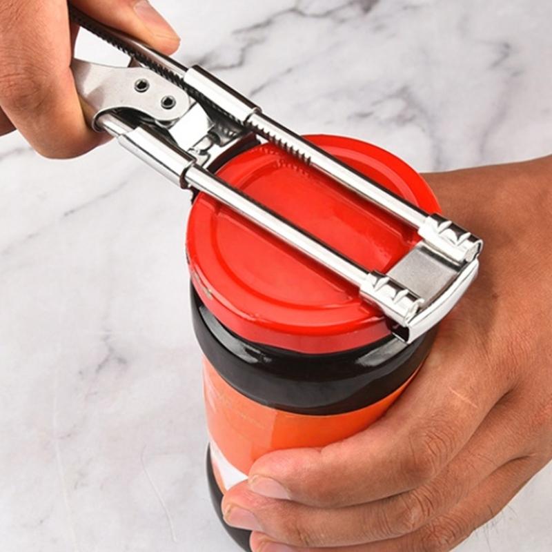 Verstellbare Flaschen- und Glasdeckelöffner Ersatz Edelstahl Manuell Dosenöffner Manuell Dosenöffner Einfach zu bedienen