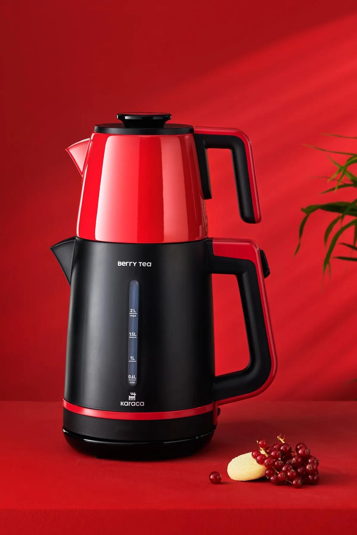 

Karaca Berry Tea Xl 2in1 Çelik Demlikli Çay Makinesi Ve Kettle Cranberry
