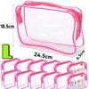 1/24PCS Transparent PVC Storage Travel Organizer Clear Makeup Bag Beautician Cosmetic Bag Beauty Case Toiletry Bag Wash Bags