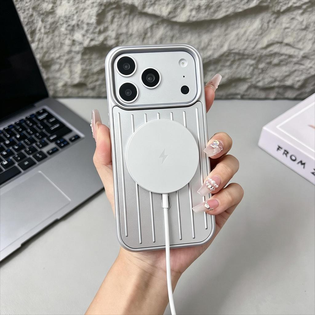 Fashion 3D Luggage Hard PC Magnetic Phone Case for IPhone 18 Pro Max 17 16 15 14 13 Pro Shockproof Anti Scratch Full Coverage Protection Cover