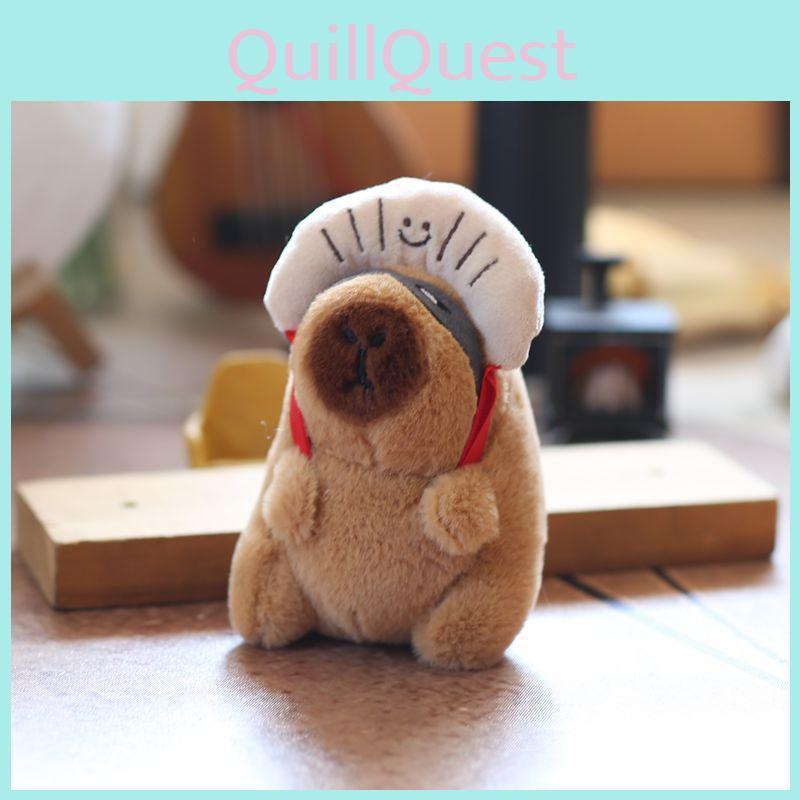 Capybara Plush Keychain Stuffed Animal With Pp Cotton Ultra Soft Short Plush Backpack Charm Gift For Kids