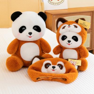 Panda Transformation Raccoon Panda Doll Giant Panda Plush Toy Zoo Doll Children's Pillow Doll Gift