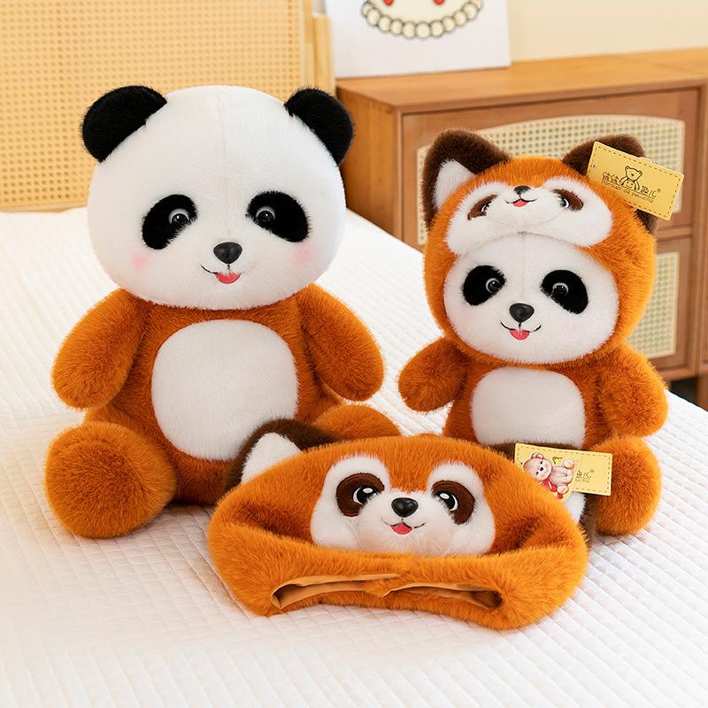 

Panda Transformation Raccoon Panda Doll Giant Panda Plush Toy Zoo Doll Children s Pillow Doll Gift 45cm