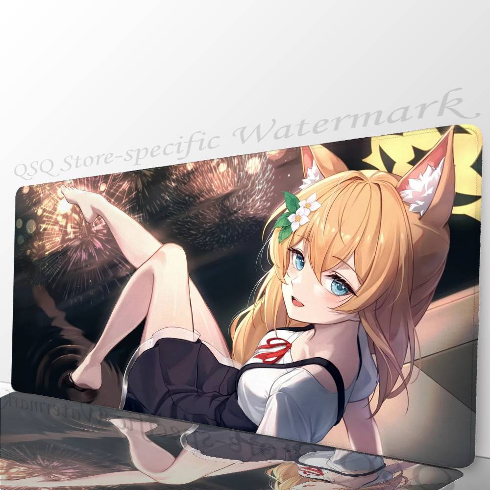 Iochi Mari Anime B-blue Archive Mousepad Non-slip Suitable For Office Computers Laptops E-sports Game Desk Mats XXL Keyboard