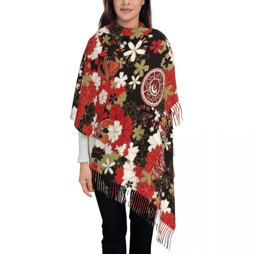 Custom Gusu Lan Sect The Untamed Tassel Scarf Women Soft Mo Dao Zu Shi Wei Wuxian Shawl Wrap Lady Winter Fall Scarves