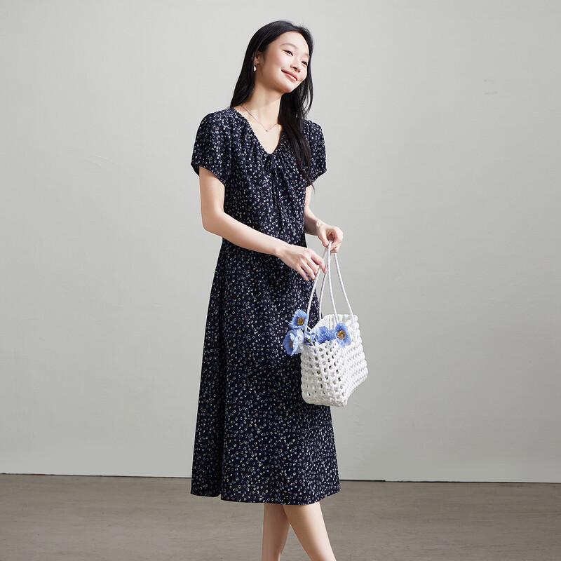 SOFSIL 2026 Summer French Elegant V-Neck Floral Dress