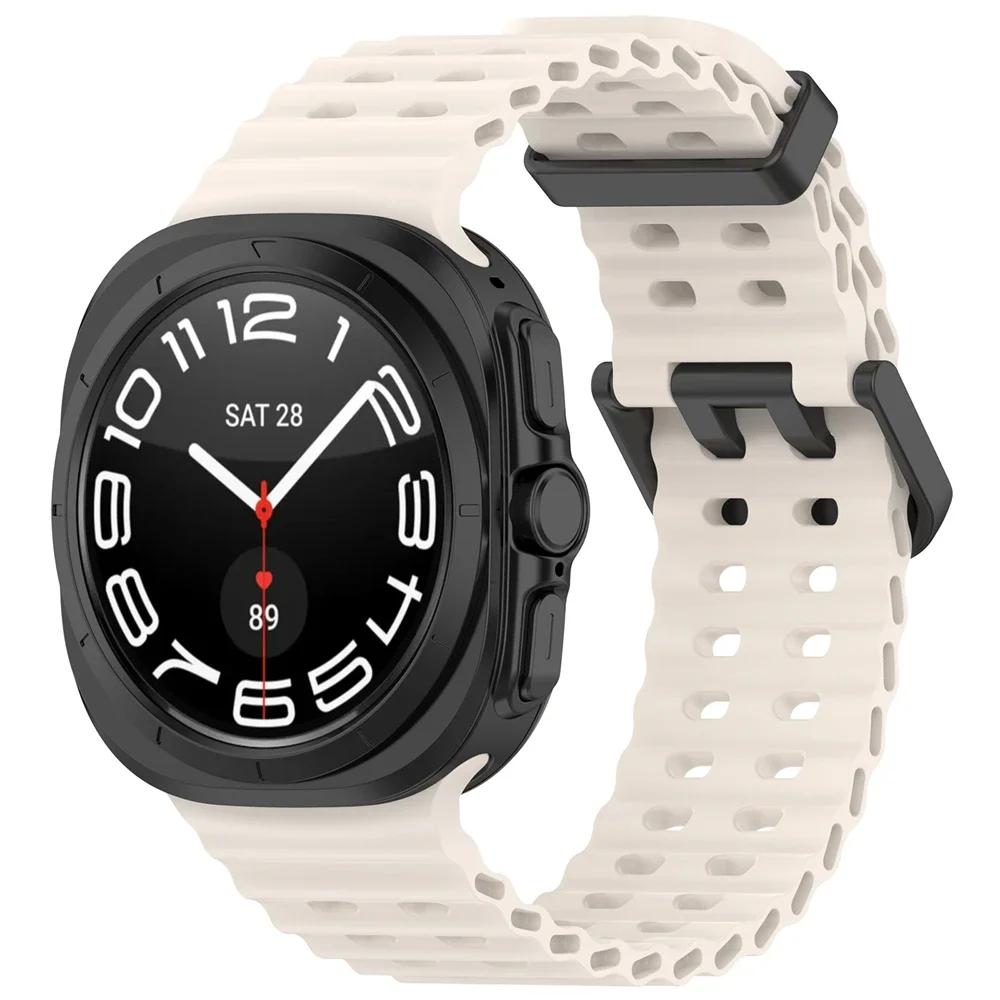No Gaps Breathable Band For Samsung Galaxy Watch Ultra 2025 47mm Silicone Strap Samsung Galaxy Ultra 47mm Bracelets Accessories