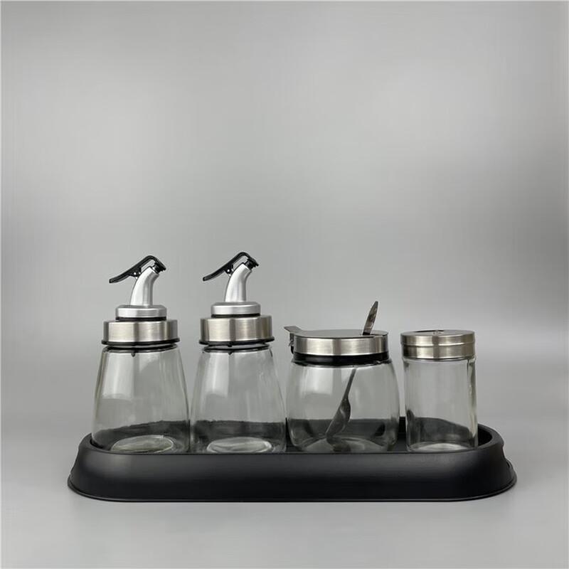 Junchu Commercial Glass Seasoning Set