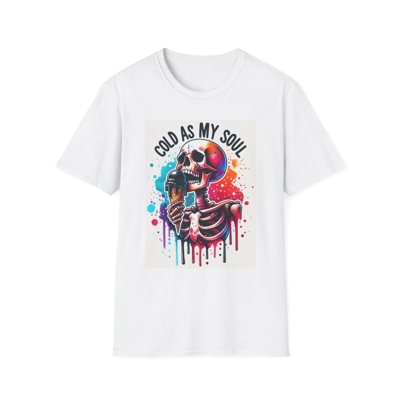 Funny Skeleton Unisex T-Shirt, Halloween Costume Tee, Humorous Skull Shirt, S разноцветный
