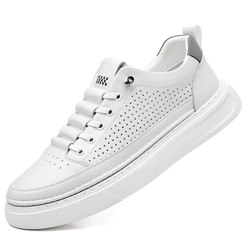 Herrenschuhe mit niedrigem Schaft Sommer atmungsaktiv hohl kleine weiße Schuhe Herren hohle Sport- und Freizeit-Board-Schuhe Lochschuhe Herren 2025