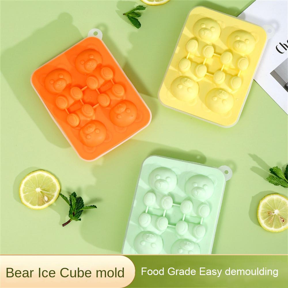 Ice Mold Bear Ice Cream Silicone Ice Ice Box Easy Demoulding Summer Ice Tray