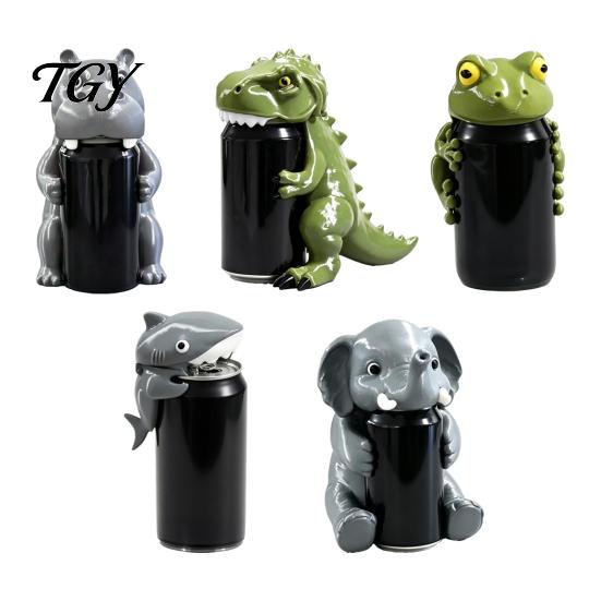 Atmosphere Desk Ornament Dinosaur Can Cover, Cute Animal Soda Holder for 375ml Cans, Cover Plastic Drink Stand Desk, Fun Party Home Bar Decor