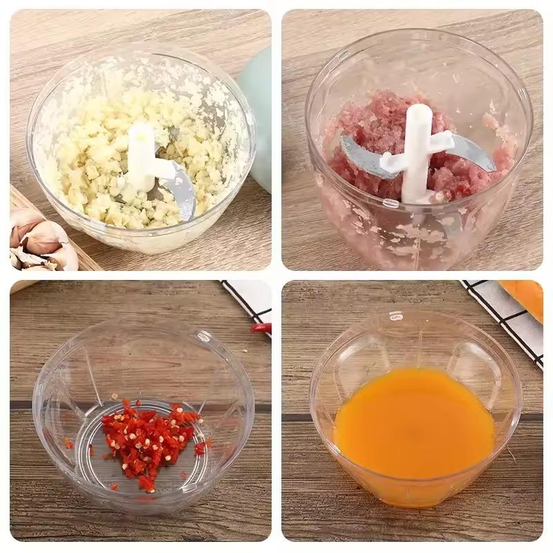500/900ML Garlic Chopper Manual Garlic Press Food Vegetables Cutter Meat Grinders Kitchen Gadgets Hand Mincer Garlic Masher