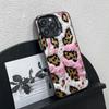 Pink leopard print 2D pattern phone case suitable for iPhone17 16 15 14 13 12 11Pro/Max/Plus anti drop and shockproof back cover
