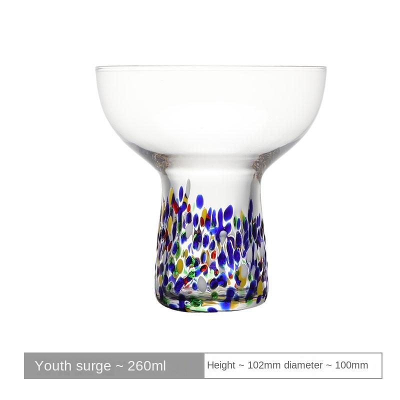 

Кружка Хрустальные стаканы Нижнее стекло Прозрачный цвет Градиент цвета Украшение домашнего рабочего стола Ретро Современный Простой Нерегулярный дизайн