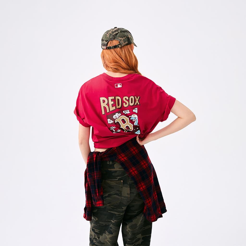 New MLB Boston Red Sox Year Of The Snake Chinese New Year Collection SS25 T Shirt Unisex Dark Red 3ATSQ0251-43RDD