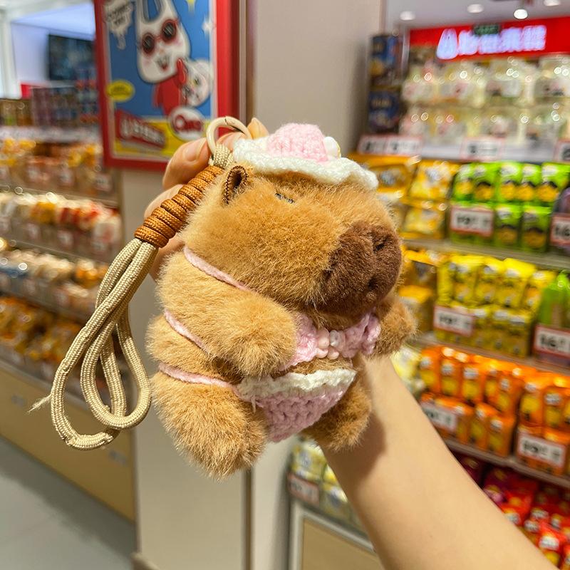 Knitted Clothing Capybara Doll Bag Plush Pendant Penguin Kapibara Boutique Keychain