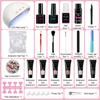 6-Farben Poly-Nagelgel-Verlängerungs-Kit Schnelltrocknend Ablösbar UV-Gel-Nagelkunstwerkzeuge Langanhaltend