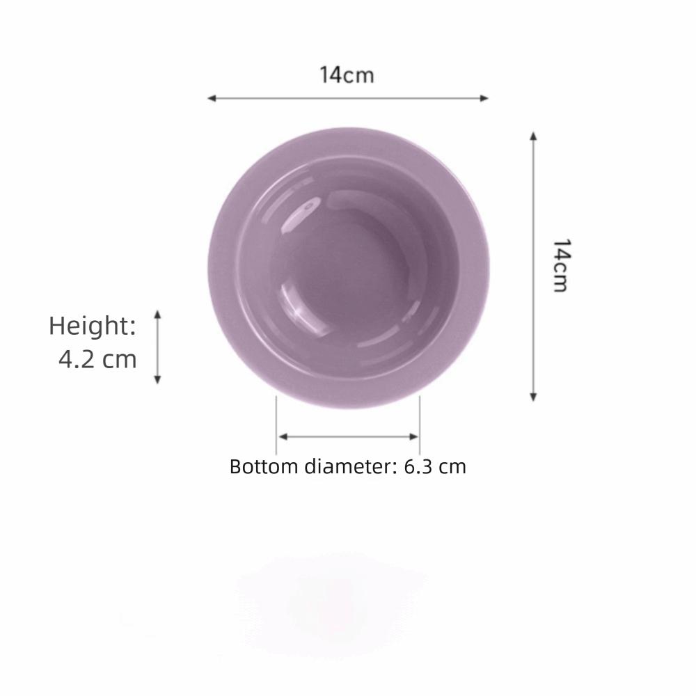 New Ceramic Cat Bowl Solid Color Large Diameter Dog Bowl Pet Water Bowls Pet Feeding Supplies