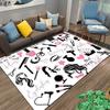 Hand Painted Makeup and Cosmetics Room Rug Street Fashion Carpet for Bedroom Living Room Floor Mat Home Decor Non-Slip