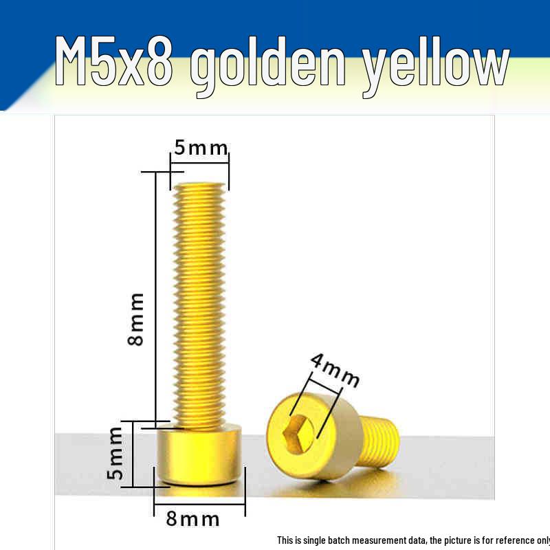 Śruby z łbem walcowym z gniazdem sześciokątnym z anodowanego aluminium M5 - Lekkie, Trwałe, Odporne na zużycie