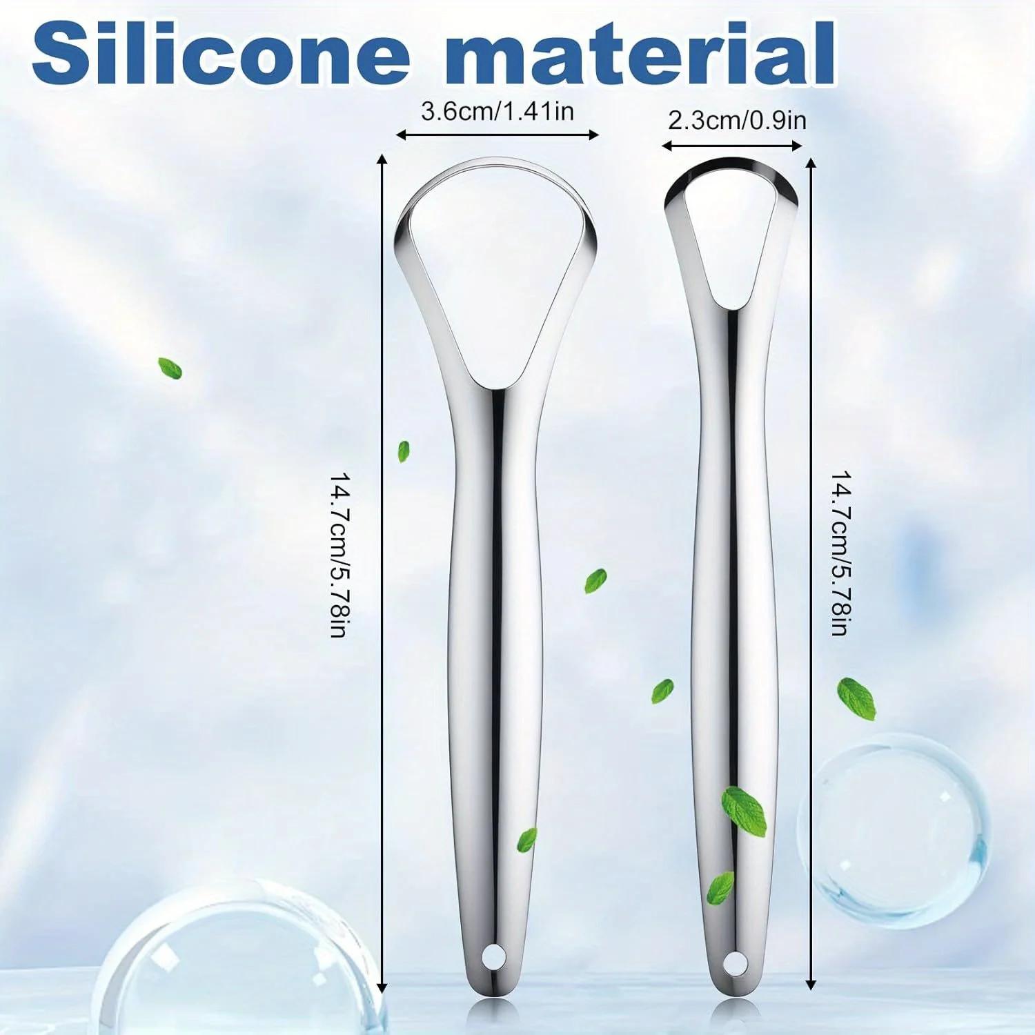 2/4pcs Stainless Steel Tongue Scraper Family Set,Tongue Cleaner for Tongue Care, ongue Cleaner Stainless Steel Tongue Scraper