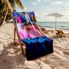 Vibrant Fashion Show Customize Your Name Beach Towel Super Soft Microfiber Quickdry Fabric