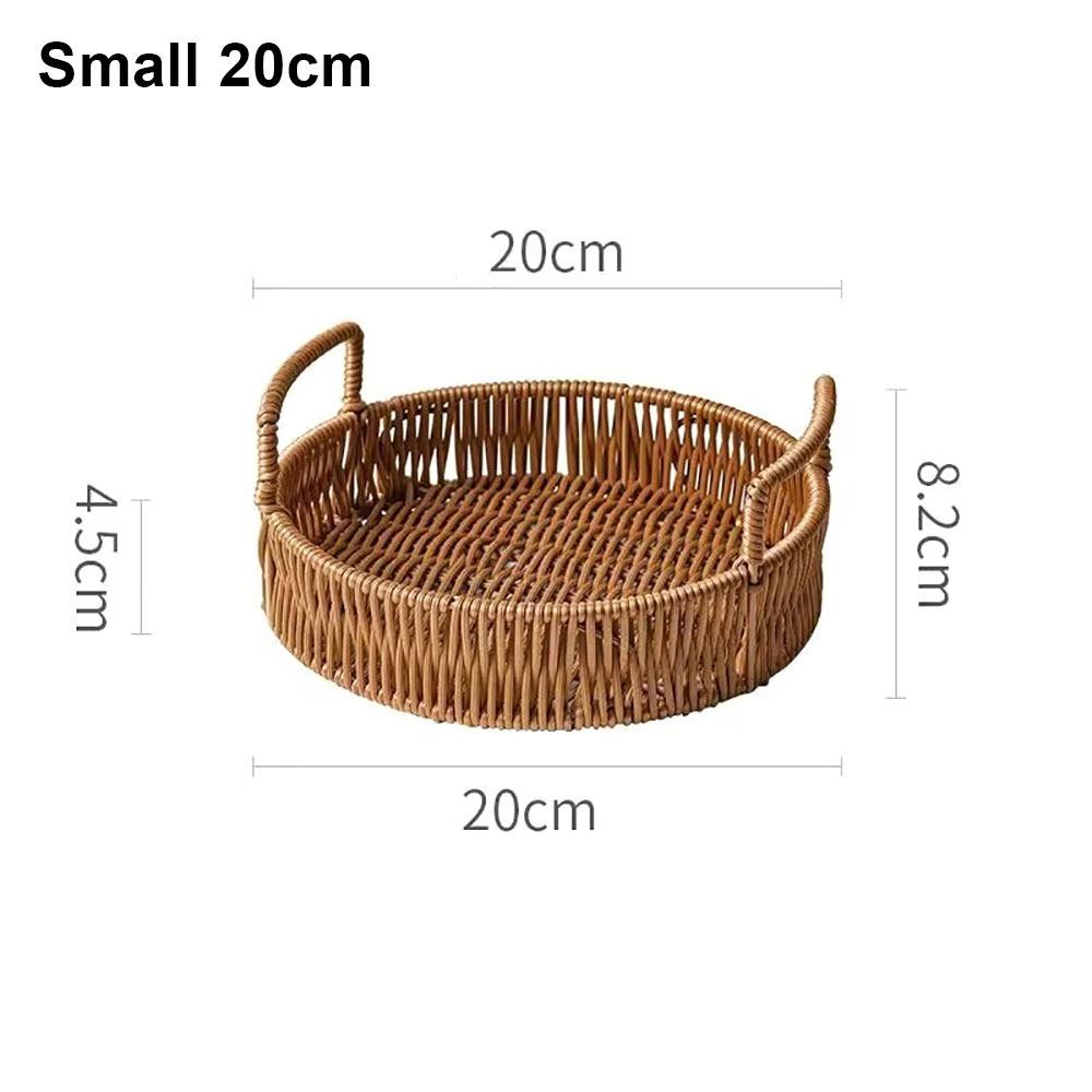 1Pcs Plastic Imitation Wicker Rattan Handwoven Rattan Basket