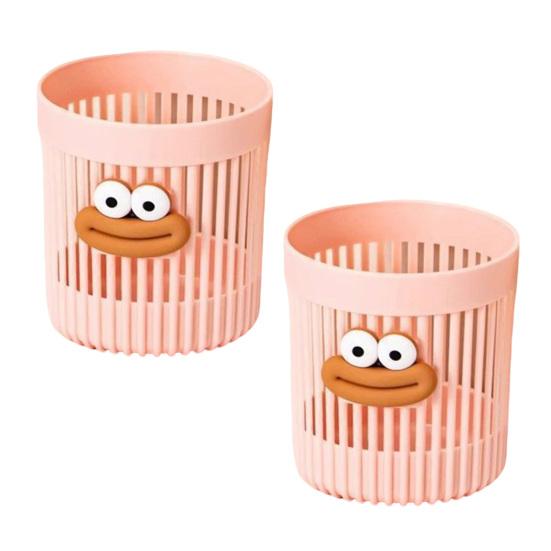 

2 шт. Мультяшний підсклянник для ручок Милий настільний органайзер з великим ротом для дому та офісу Багатофункціональне зберігання для ручок, пензлів для макіяжу Креативний подарунок для дітей та дорослих