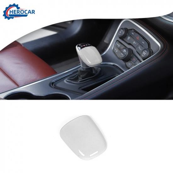 ??White Gear Shift Knob Cover Trim for Dodge Challenger/Charger 15+ &Durango 18+