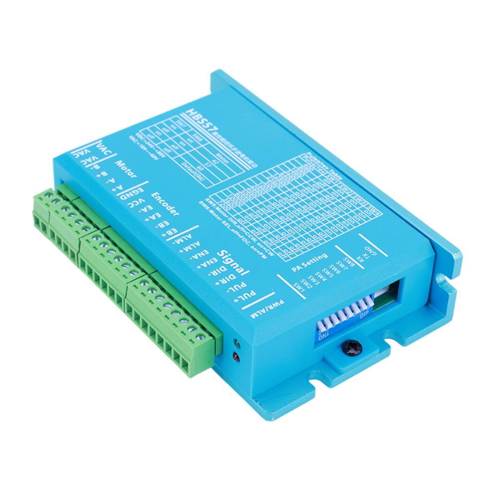HBS57 Stepper Motor Driver 0-200kHz Stepper Motor Driver Controller Encoder 1000 Lines 2-Phase for Nema23/Nema24 Stepper Motor