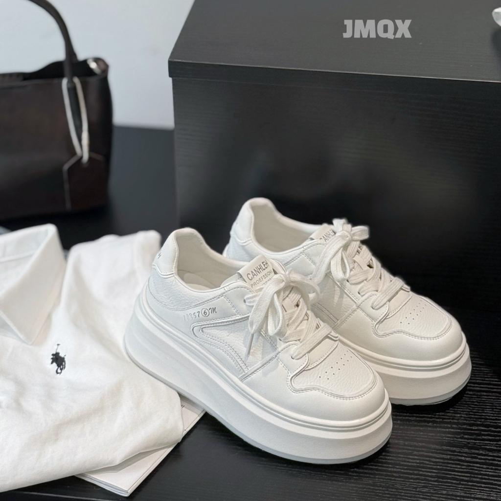 Thick-soled heightening versatile casual board shoes 2025 new summer popular women's lightweight soft-soled white shoes are not tired