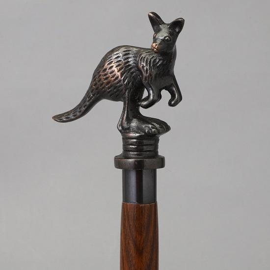 Vintage Wood Walking Cane Stick for Men and Women, Solid Brown Shaft with Brass Inlaid, Walking Cane Stick