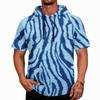 Sudadera con capucha deportiva casual para hombre, manga raglán, manga corta, jersey, tejido ligero y transpirable, adecuada para actividades al aire libre y pesca