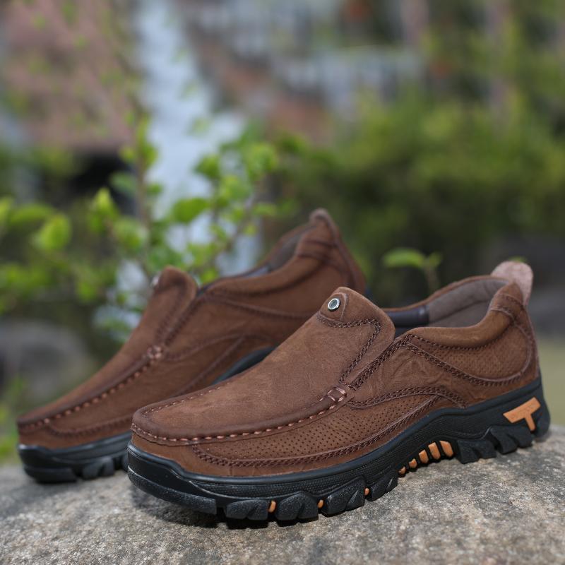 Fashion All-match Fashion Male Wedding Shoes Outdoor Handmade Mens Loafers Genuine Leather Men's Walking Shoes Brand Business Men Shoes