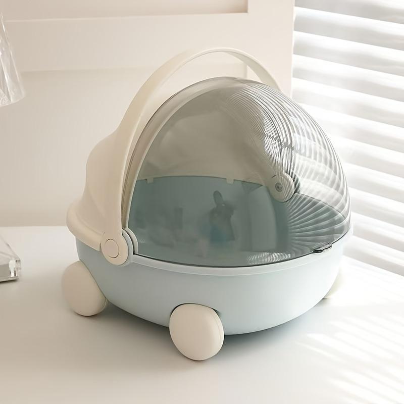 

Kawaii Portable Toy Doll Bed Baby Stroller Storage Box Round Flip-Top with Cute Mat for Labubu Doll Sleep Cradle Cart Dolls Bed