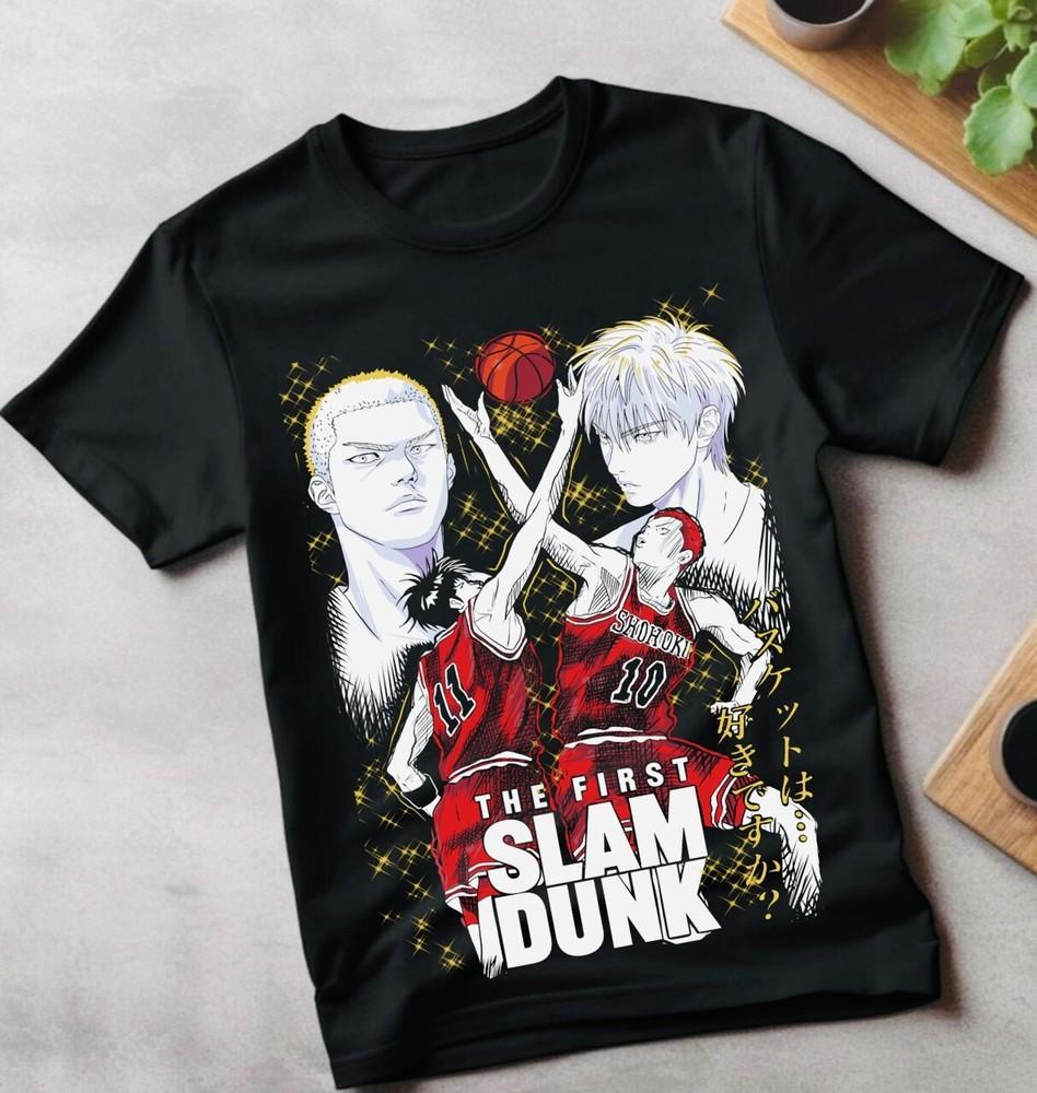 

Футболка Slam Dunk Team Баскетбол Для Аниме Манги Черная Футболка Футболка НБА XL
