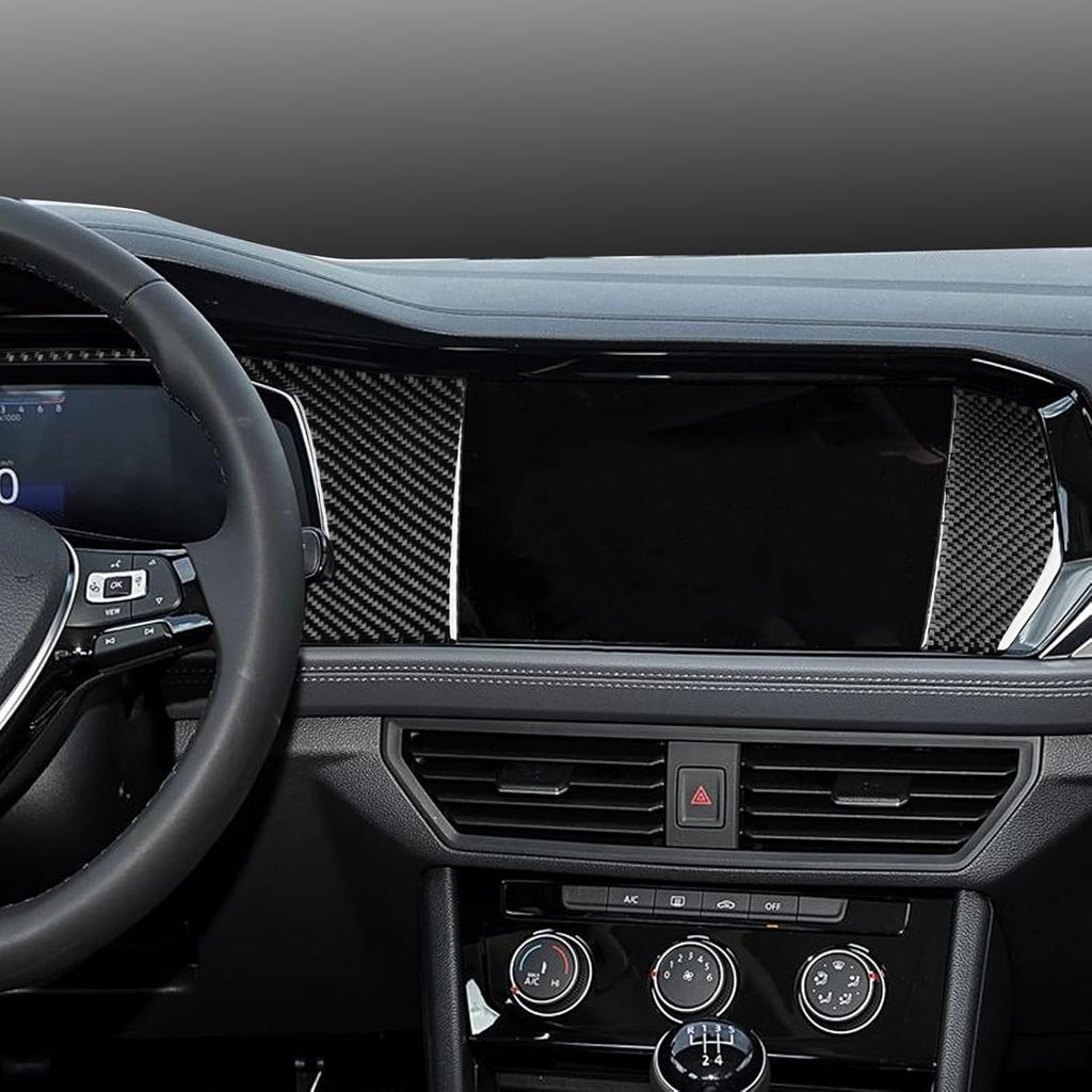 NVCNX Real Carbon Fiber Accessories for Volkswagen VW Jetta 2019-2024 2020 2021 2022 2023 Car Thick Overlay Dash Board Dashboard Instrument Cluster