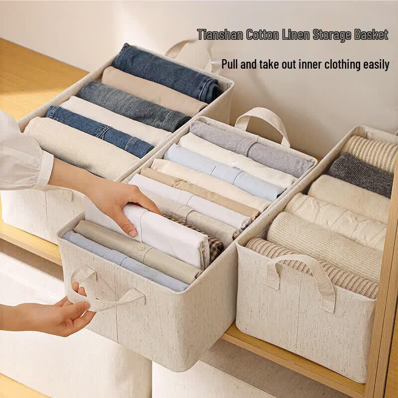 Anqin Foldable Fabric Storage Baskets - 2 Pack